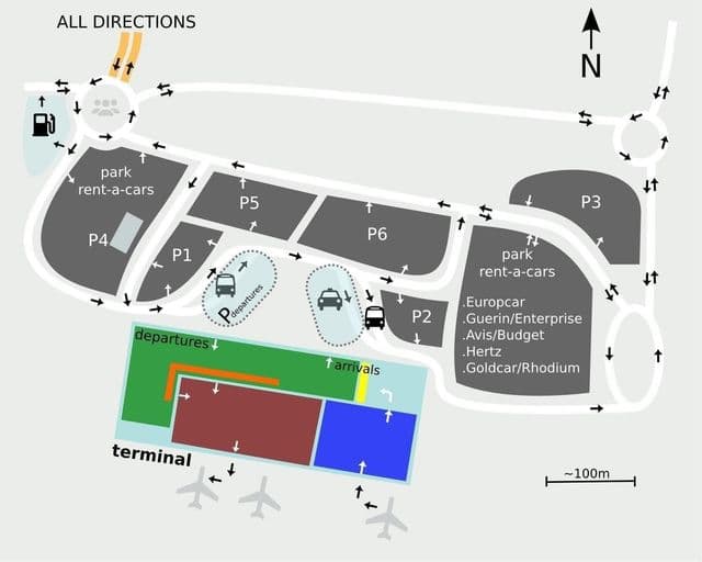 セビリア空港ターミナルマップ