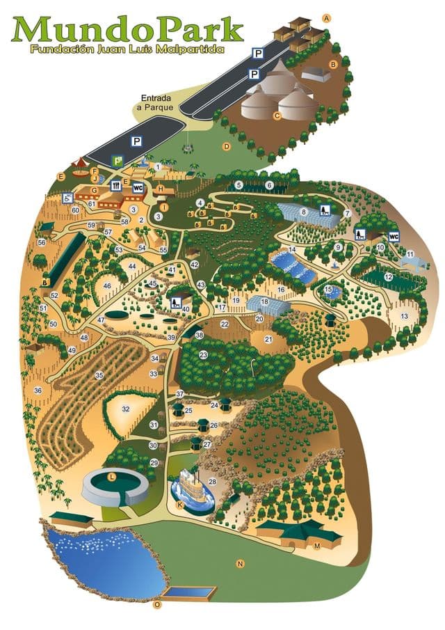 セビリア動物園の地図